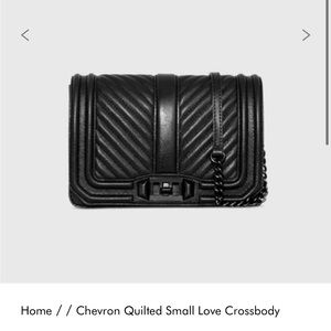 Rebecca Minkoff Love Small Chevron-Quilted Crossbody Bag